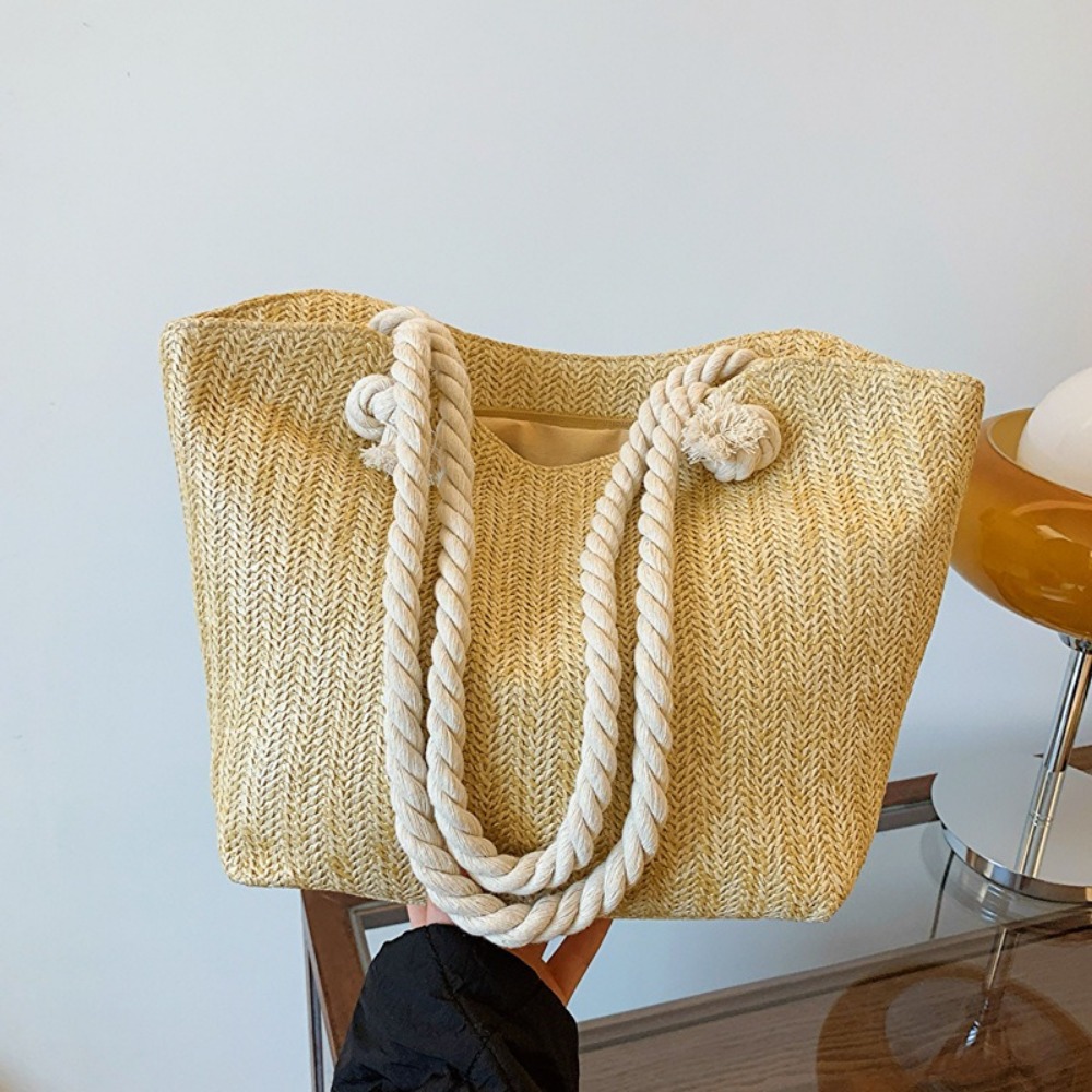 Women'S Raffia Bags - حقيبة شاطئ صيفية جديدة كبيرة السعة