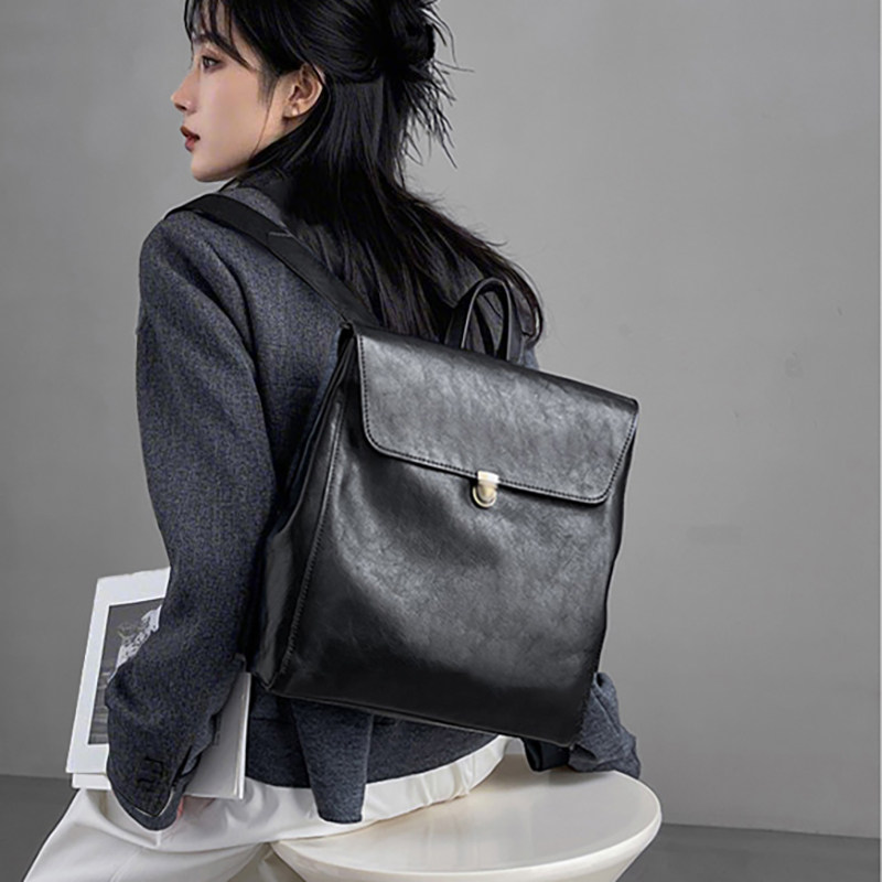Women Bags Branded - حقيبة ظهر من الجلد الطبيعي ذات