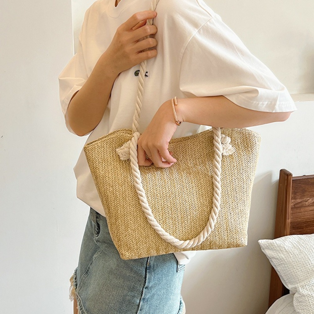حقيبة شاطئ صيفية جديدة كبيرة ا - مراجعة Women'S Raffia Bags وسعره