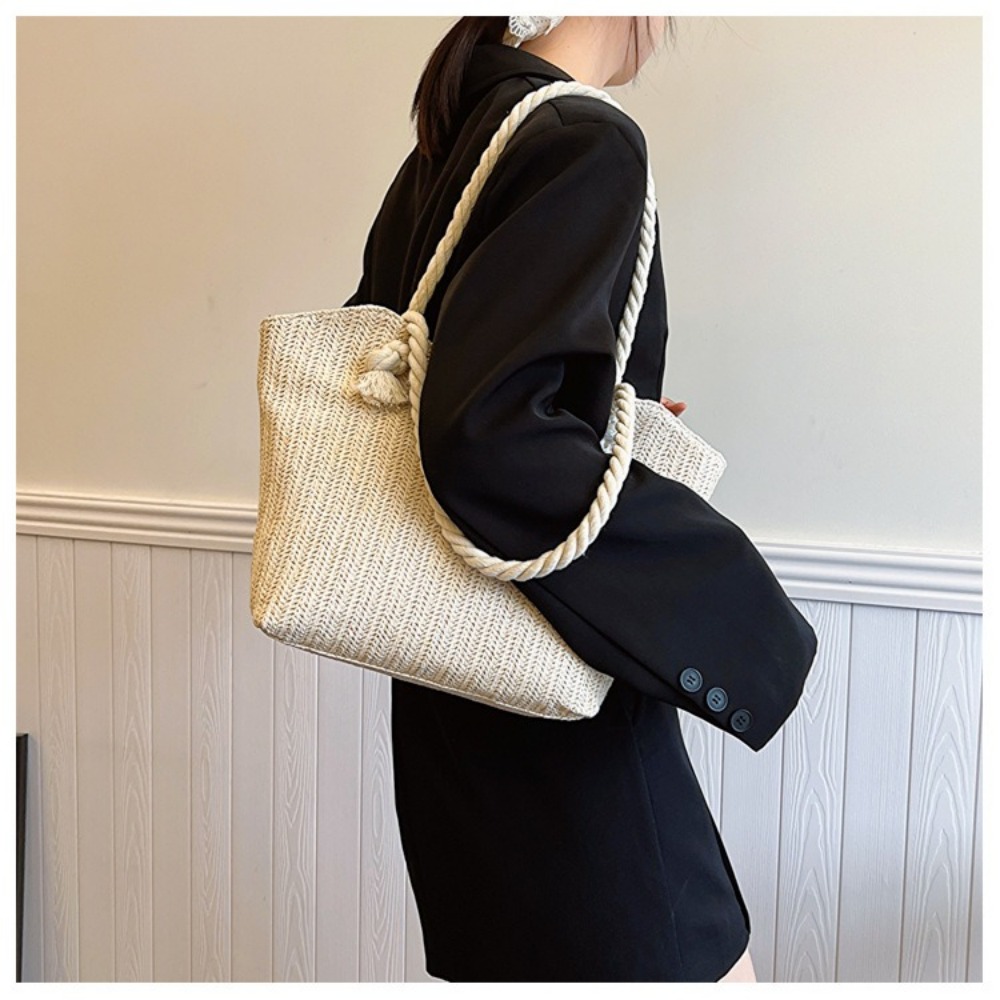 حقيبة شاطئ صيفية جديدة كبيرة ا - مراجعة Women'S Raffia Bags وسعره