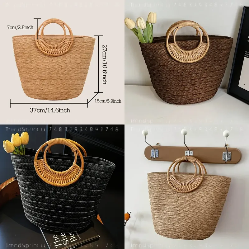 حقيبة يد نسائية صيفية منسوجة م - مراجعة Women'S Bags Handbags وسعره