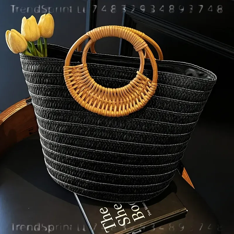 حقيبة يد نسائية صيفية منسوجة م - مراجعة Women'S Bags Handbags وسعره