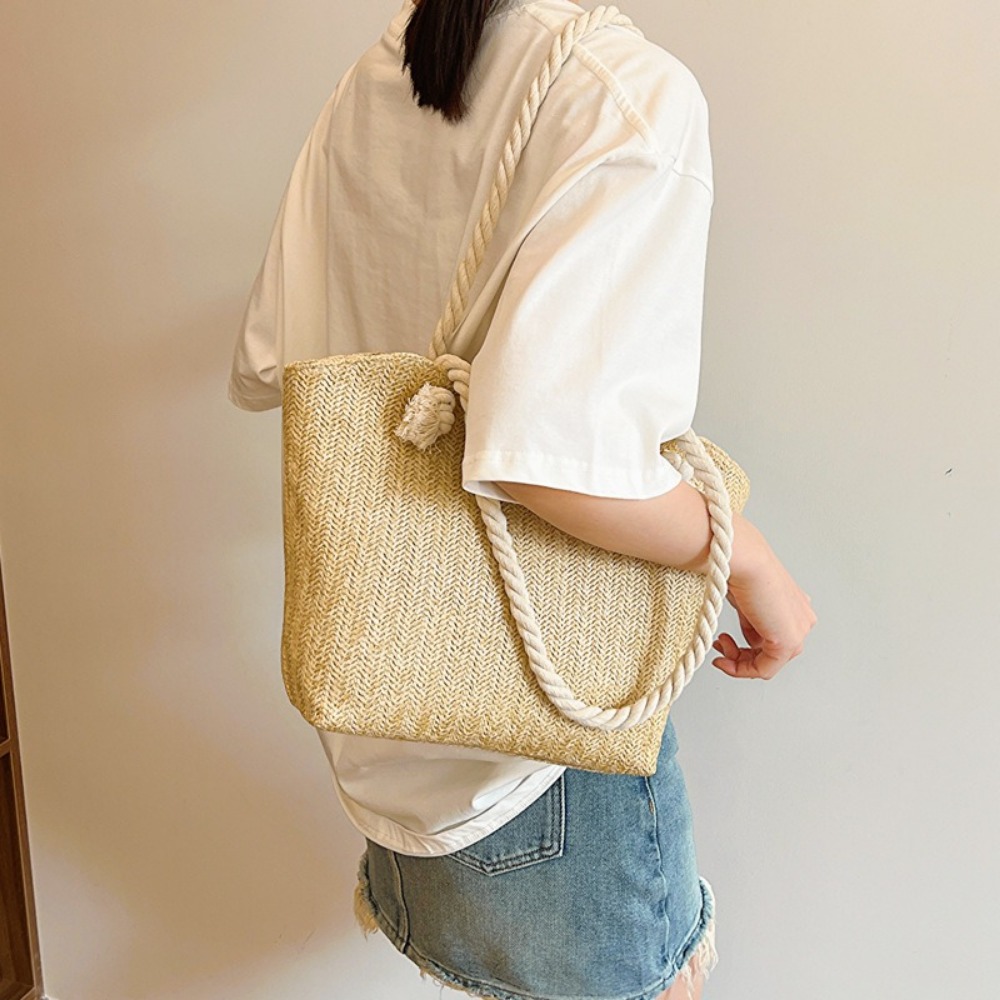 حقيبة شاطئ صيفية جديدة كبيرة ا - مراجعة Women'S Raffia Bags وسعره