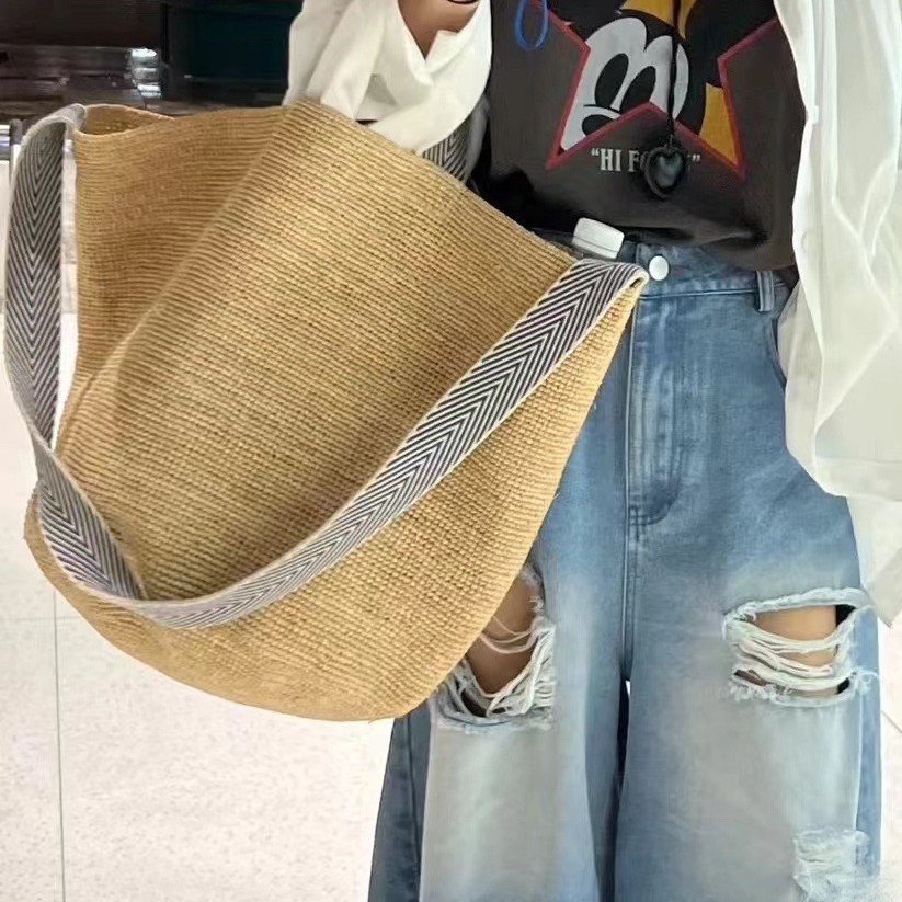 الصيف الرافية القش حقيبة سعة ك - مراجعة Women'S Raffia Bags وسعره