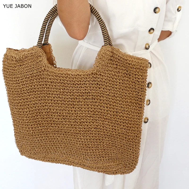 حقائب كتف نسائية صيفية منسوجة  - مراجعة Women'S Raffia Bags وسعره