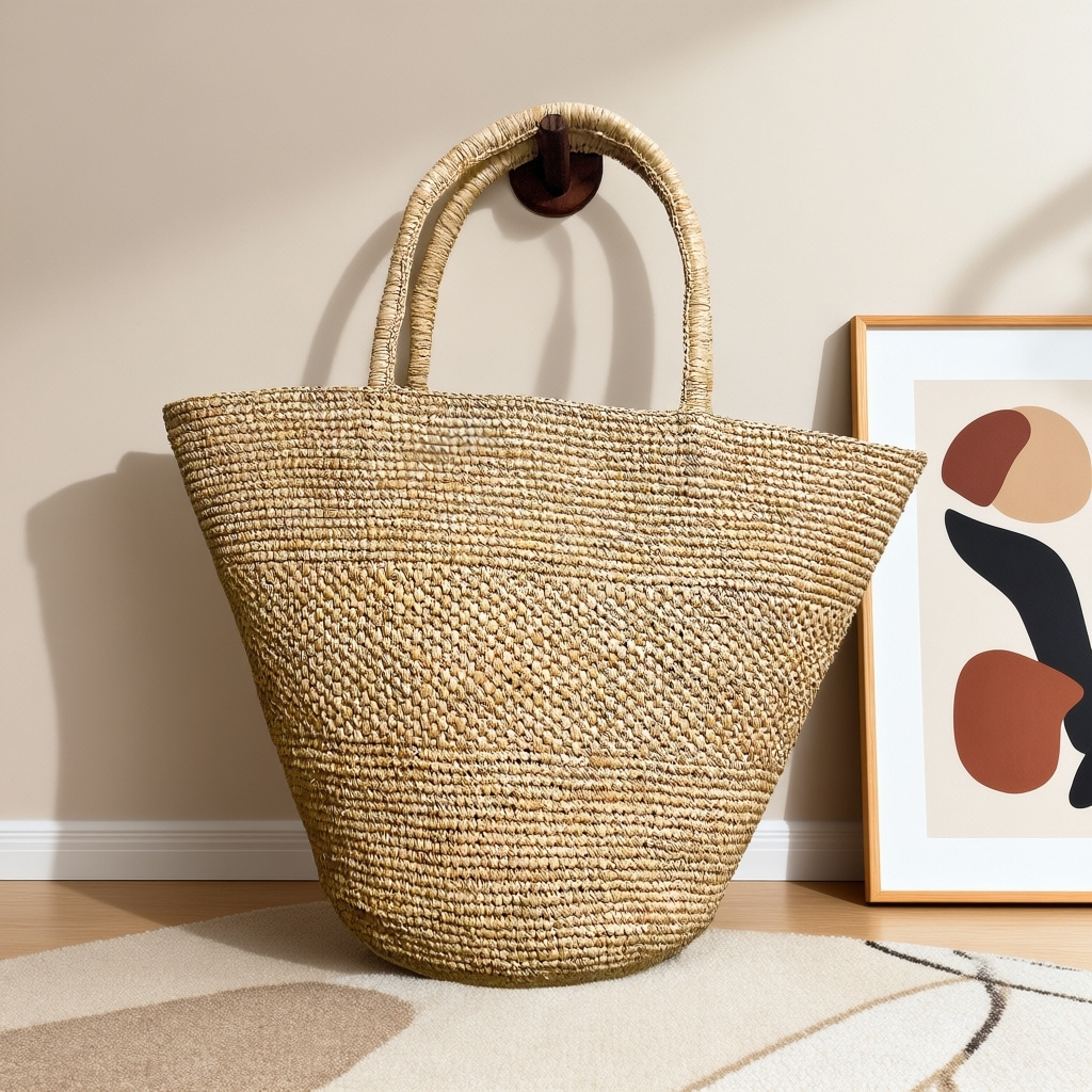 حقيبة قش رافيا كبيرة السعة، حق - مراجعة Women'S Raffia Bags وسعره